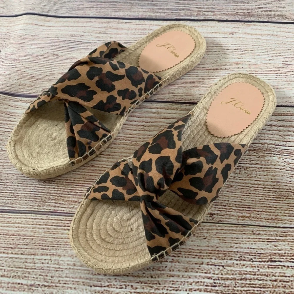 J. Crew crew leopard
